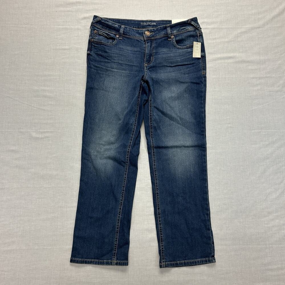 Maurices NEW Straight Leg Denim Flex Mid-Rise Jeans Women's 12 X-Short Casual